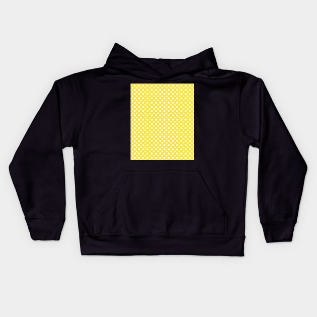 Buttercup yellow spots Kids Hoodie by hereswendy